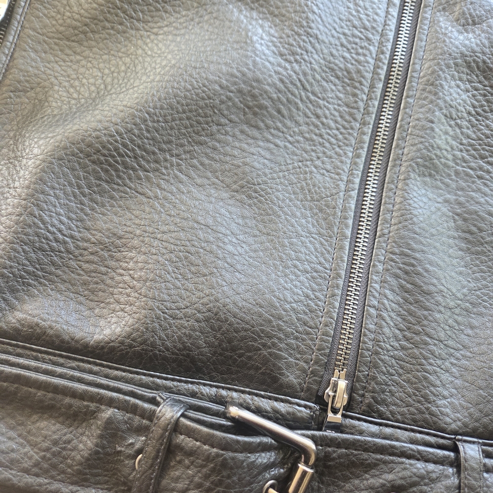 Banana Republic Black Vegan Leather Moto Jacket - Picture 4 of 10